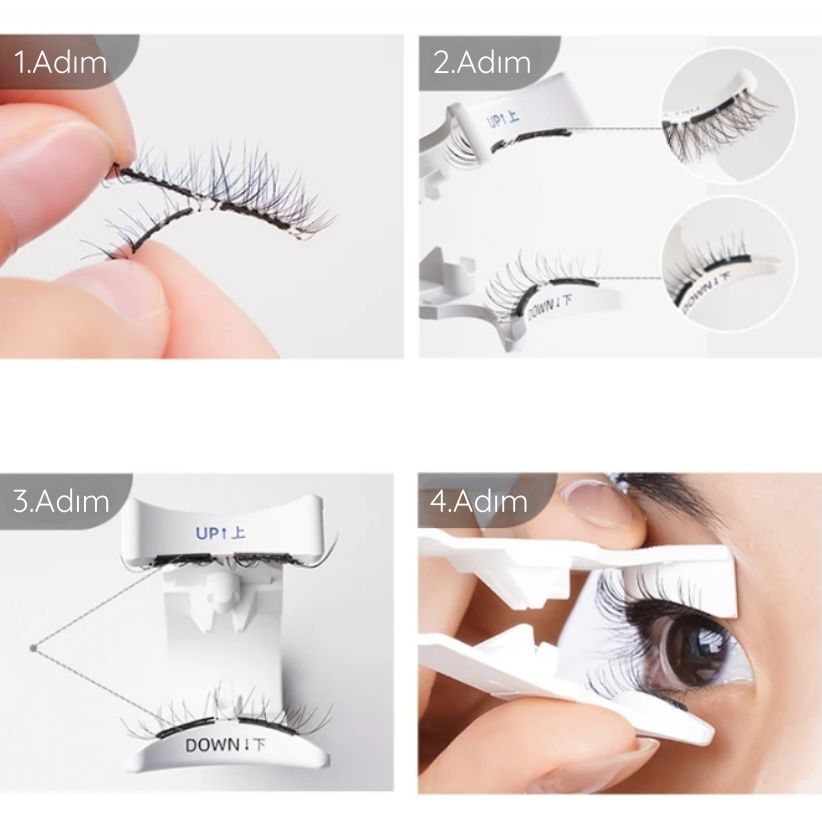 Kirpix™ Premium Mıknatıslı Takma Kirpikler | Kolay, Hızlı, Güvenli!